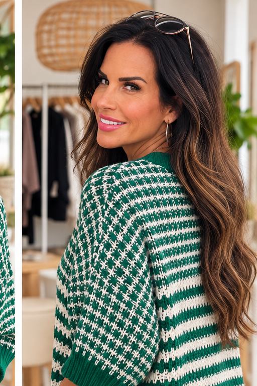 Emerald Weekend Knit Sweater side view